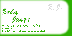 reka juszt business card